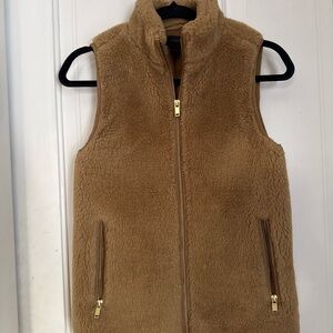 J. Crew Tan Fleece Vest
